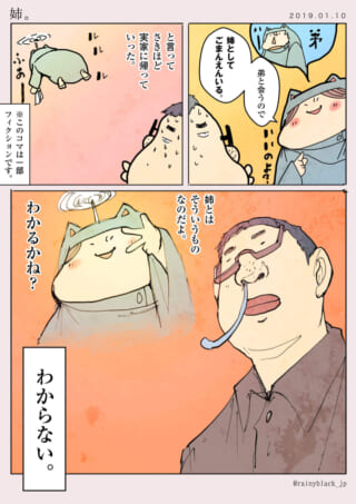姉と弟のユーモラスな会話。