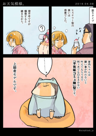 女性の感情変化に関する漫画