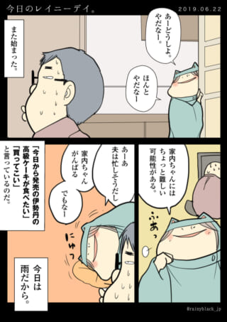 雨の日にケーキをねだる話
