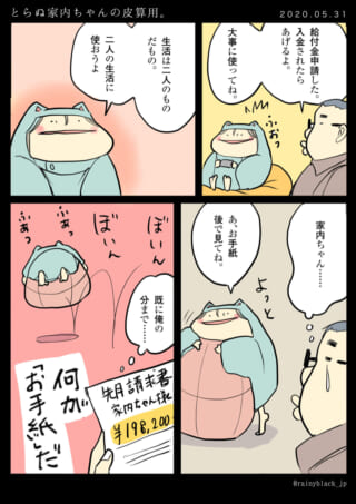 とらぬ家内ちゃん、給付金申請後の皮算用。