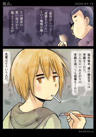視点についての会話と人物。