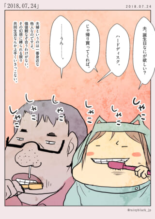 猫耳の女性と男性の日常会話