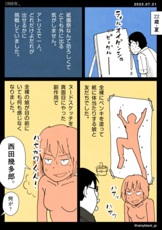 絵画イベントでのヌードスケッチ
