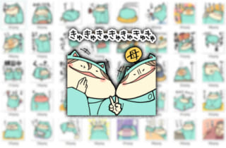 笑顔のキャラクターが並ぶ画像