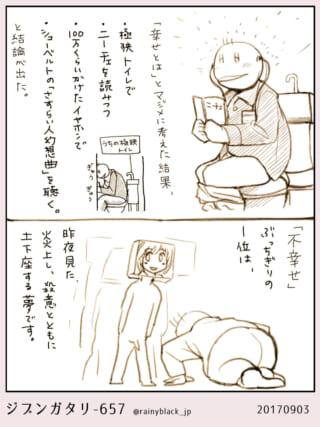 漫画：幸せと不幸せの考察
