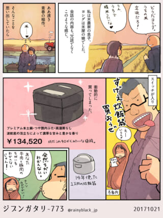高価な炊飯器を衝動買い。